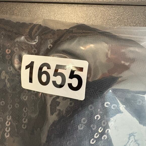 Grace Karin Black Sequin Tank Top Size Large Party y2k New Years - Picture 9 of 9